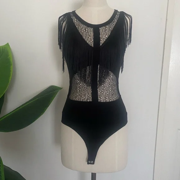 Festival Fringe and Lace Bodysuit - Picture 4 of 9